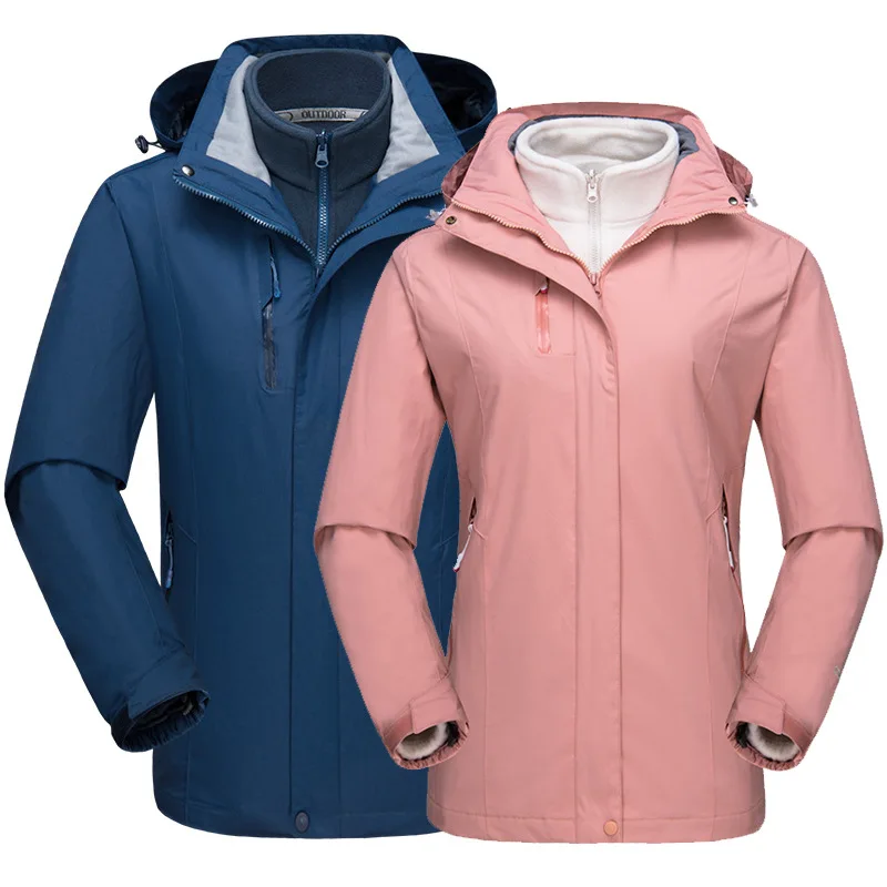 

Women's Winter 3 In 1 Windbreaker Outdoor Hiking Jacket Women Waterproof Coat Camping Trekking Ski Fleece Jackets