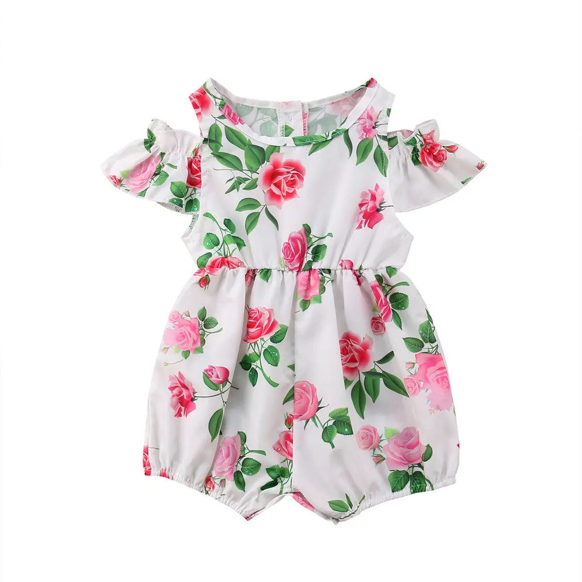 

Toddler Infant Kids Baby Girl Short Sleeve Floral Romper+Headband Jumpsuit Outfit Summer Clothes Cute 2pcs 0-24M Age Hot Sale