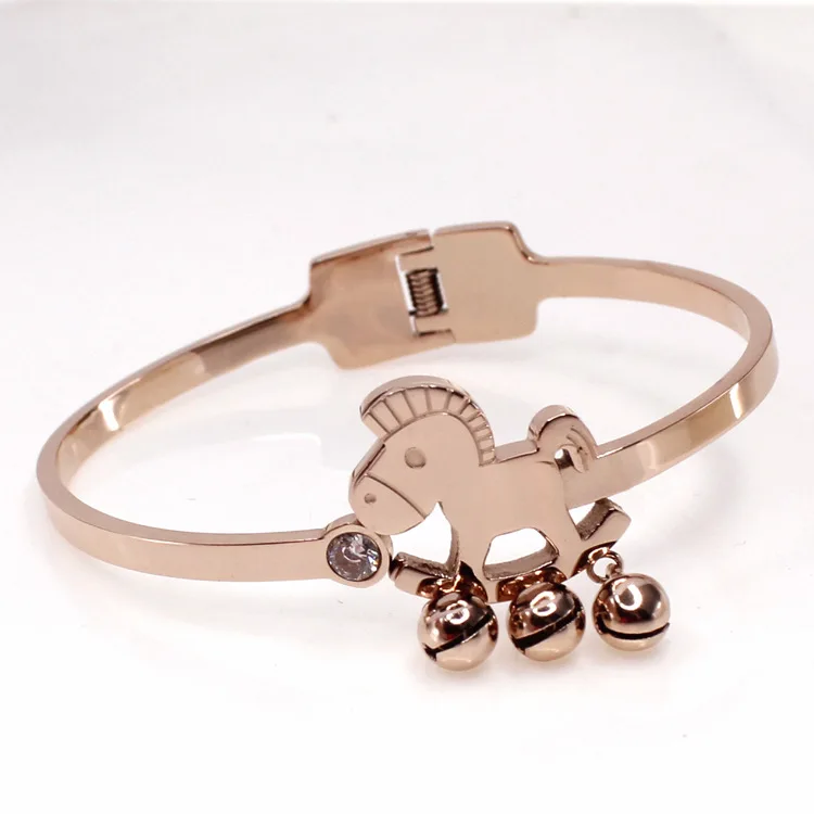 font b Fashion b font font b jewelry b font bracelet Little Trojan bell rose