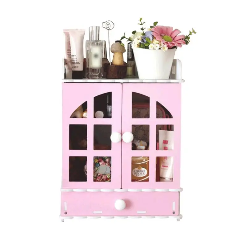 Инновационный косметический ящик для хранения туалетно-косметических принадлежностей для ухода за кожей шкаф для хранения закусок повседневные принадлежности умывальник предметы домашнего обихода - Цвет: pink
