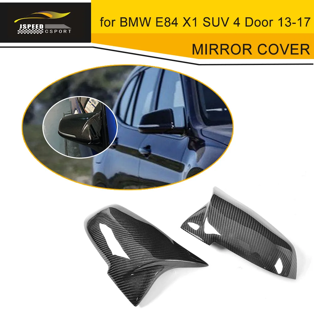 X Series Carbon Fiber Car Side Mirror Covers Caps Shell for BMW E84 X1 SUV 4 Door 13 17 left