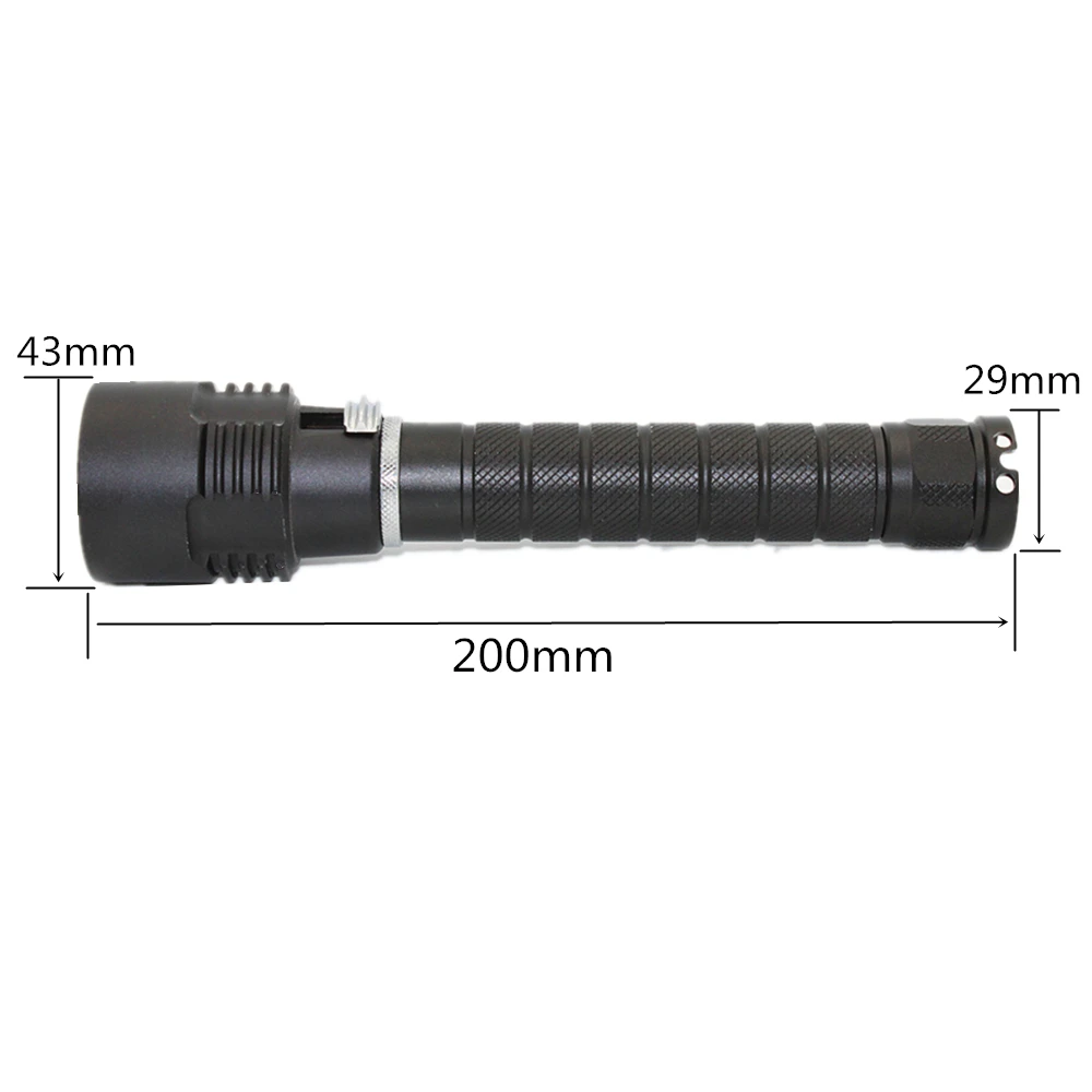 Ультрафиолетовый светодиодный онарь для подводной съемки 18 Вт 3x pe 100 м Нм|flashlight