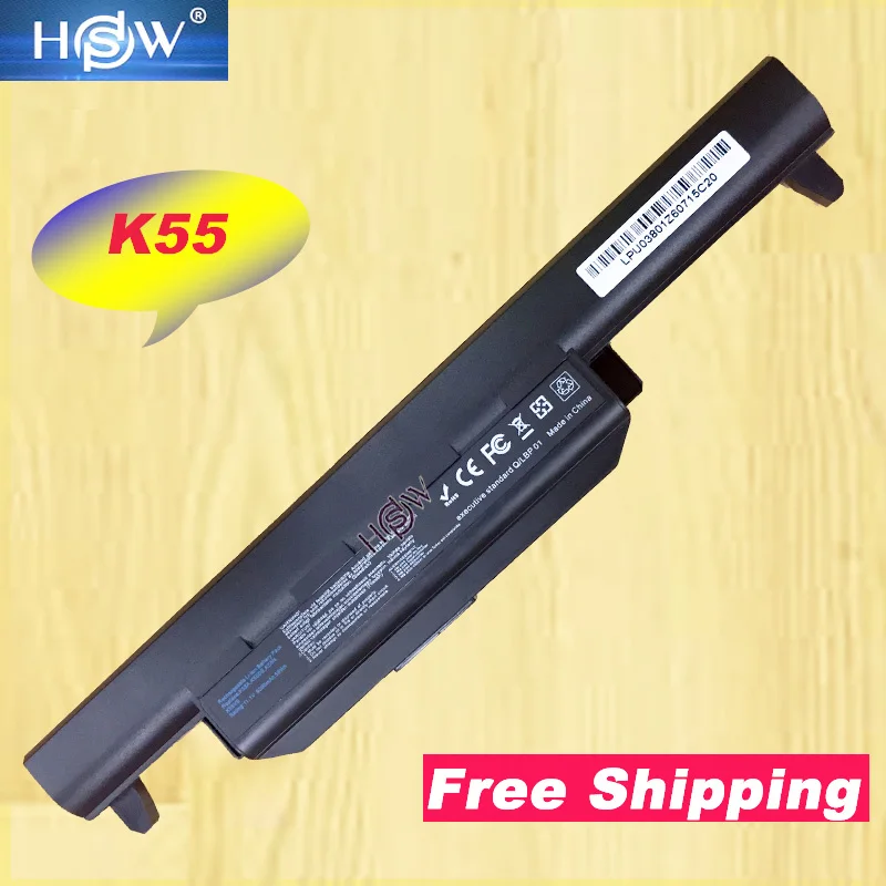 HSW A33-K55 Аккумулятор для ноутбука asus A32 K55 A41-K55 A45 A55 A75 K45 K75 X45 X55 X75 R400 R500 R700 U57 Series |