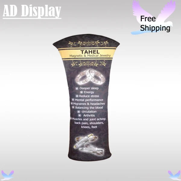 85*200cm Durable Popular Tension Fabric Flex Stand With Double Side Banner Printing,Trade Show Booth Advertising Display Exhibit