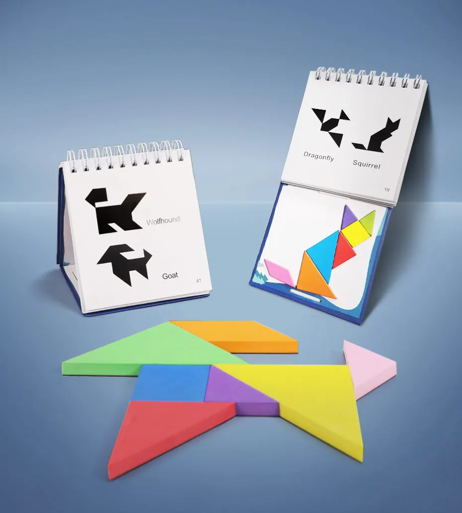 Магнитные интеллектуальные Развивающие головоломки Игрушки Tangram 7 частей EVA 3D Головоломка обучающая игра для детского декора