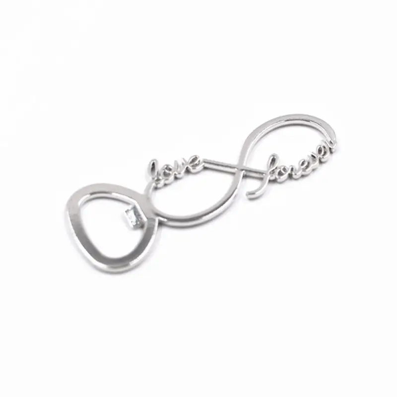 

Creative Wedding Favors Carved Love Forever 8 Shaped Bottle Opener Zinc Alloy Portable Birthday Souvenir Gift Party Supplies Wit