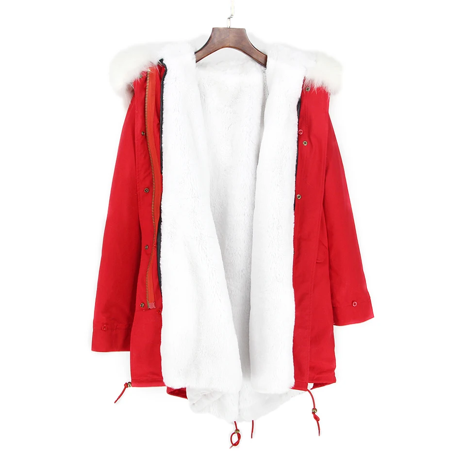 OFTBUY парка длинная красная зимняя куртка пальто женское пальто с натуральным мехом парки с воротником из натурального меха енота теплая мягкая подкладка из искусственного меха