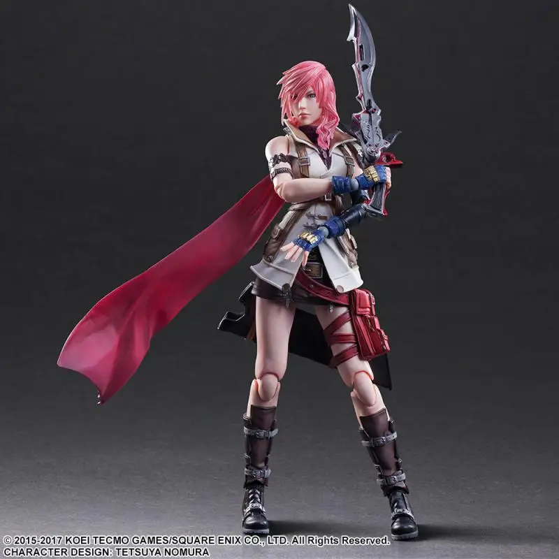 Оригинальная игра Arts KAI Final Fantasy XIIIFF13 Lightning Eclair Farron ПВХ фигурка Коллекционная модель игрушки без коробки