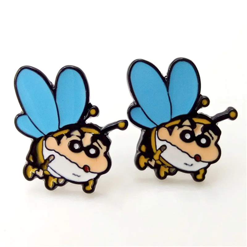 IVYYE Crayon Shin-chan cos пчела лягушка Мода Аниме Сережка с героями мультфильмов милые серьги-гвоздики с животными для женщин девочек детские ювелирные изделия подарок