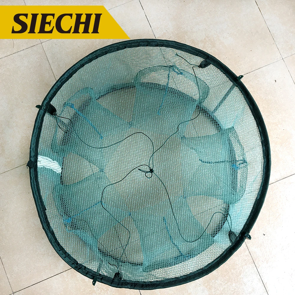 SIECHI 5/6/7 отверстий Складная портативная Шестигранная рыболовная сеть