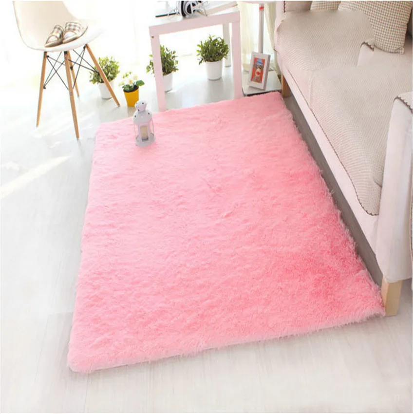 

Ouneed Soft Fluffy Rugs Anti-Skid Shaggy Area Rug Dining Room Home Bedroom Carpet Floor 6M21 Drop Shipping