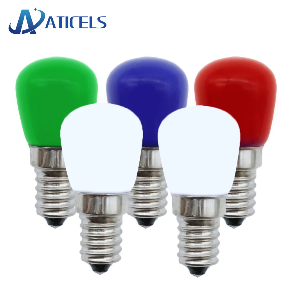 

5PCS MINI 2W E14 LED Bulb AC 220V LED Lamp For Refrigerator Crystal Chandeliers Lighting White / Warm white / Red / Blue / Green