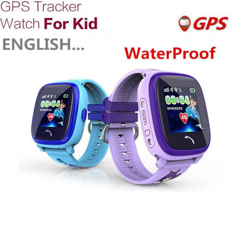 

Waterproof GPS Tracker Watch For Kids Swim Touch Screen SOS Emergency Call Location Smart Watch Devices For Smart Phone App F17