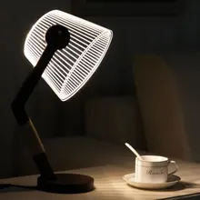 3D эффект стереовидение светодиодный настольная декорационная лампа деревянная основа акриловый Абажур Светодиодный настольный свет для спальни комнаты чтения дома мой