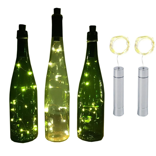 1pc bouchon de bouteille lumières LED guirlande bouteille de