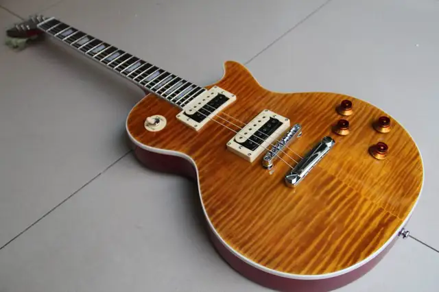new arrival electric guitar slash signature guitar lp slash amber