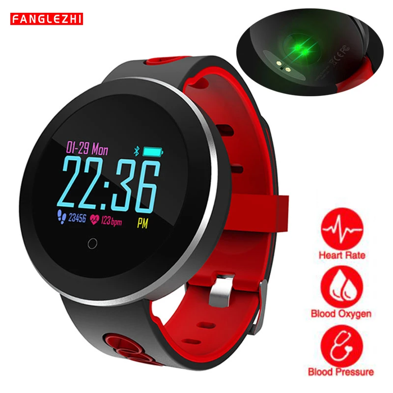 

Bluetooth Smart Bracelet Q8PRO Color Screen Waterproof Sports Meter Heart Rate Blood Pressure Monitoring For Android iOS