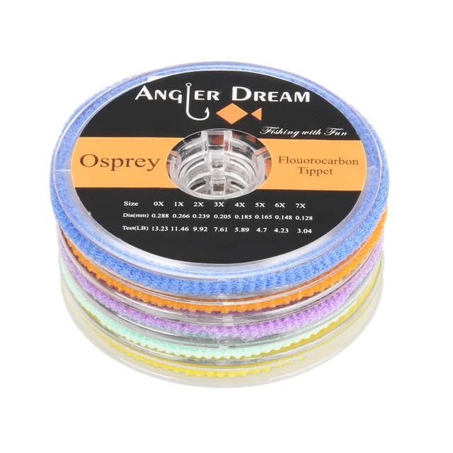 Fluorocarbon Tippet Fly Fishing Line 2 3 4 5 6X Fluorocarbon 55yds