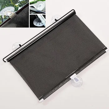 

Mayitr 125*40cm Auto Accessories Retractable Side Window Car Sun Shade Curtain Automatic Sunscreen Roller Blinds Window Film