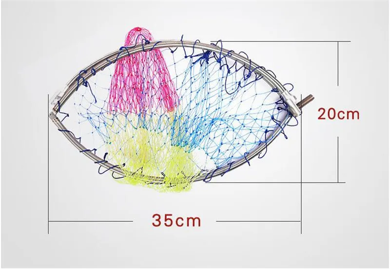Диаметр 40 см-50 см сачок для рыболовов dip net красочные tuck сети рыболовные сети rede de pesca креветки нейлоновая сеть Открытый инструмент