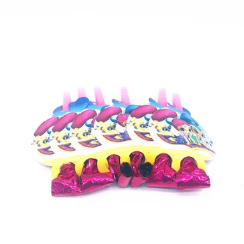 

6pcs/set Cute Baby Cartoon shimmer shine Blow Dragon Long Kids Birthday Blowout Party Children Toy