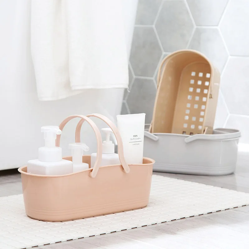 Household portable bath basket bathroom plastic storage basket-in ...