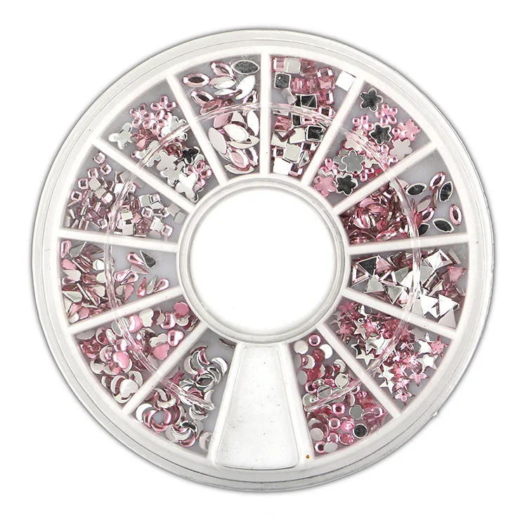 

A Variety of Customized Mixed Pink Resin Sheet Manicure Jewelry Nail Patch 100pcs/piece 3D Nail and DIY Mobile Phone Shell