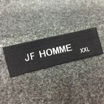 

2000pcs Custom Separate Cut Black Cotton Garment Labels Customize End Fold Black Printed Cotton Labels