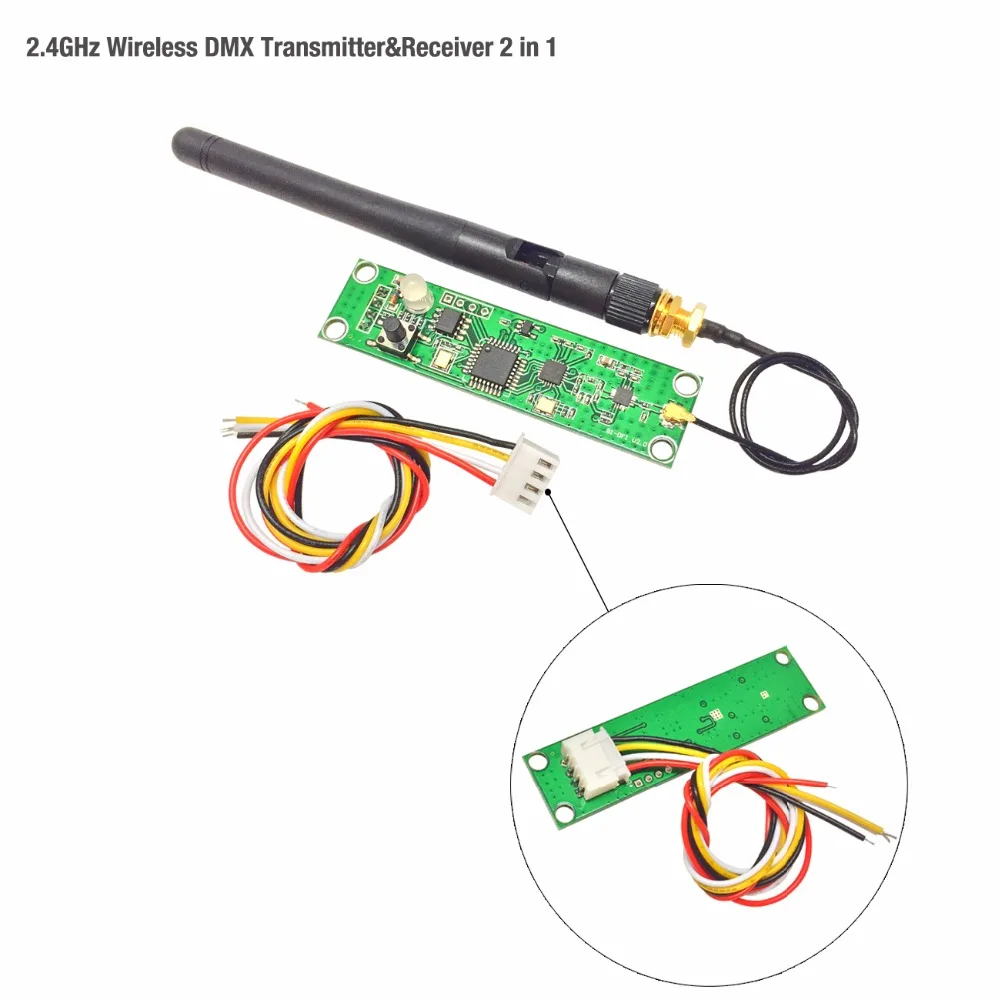 

2.4Ghz DMX512 Wireless Receiver PCB Module Board with Antenna LED Controller For Stage Light Effect