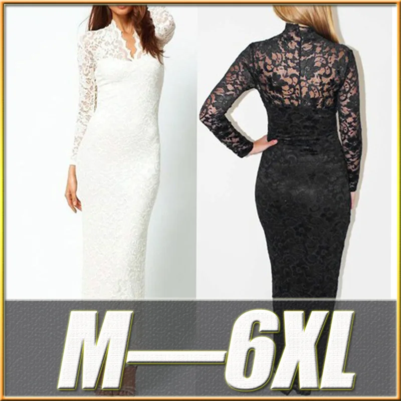 M 6XL Plus Size Maxi font b Dress b font 2016 New Spring Sexy font b