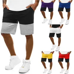 Лето 2019 г. Для Мужчин's шорты для женщин Повседневное Модные Цвет Соответствующие свободный пояс мужчин спортивные фитнес