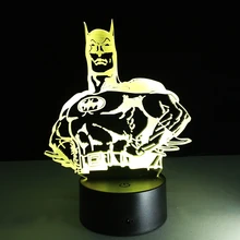 Hot sale Batman Colorful gradient font b 3D b font night font b light b font