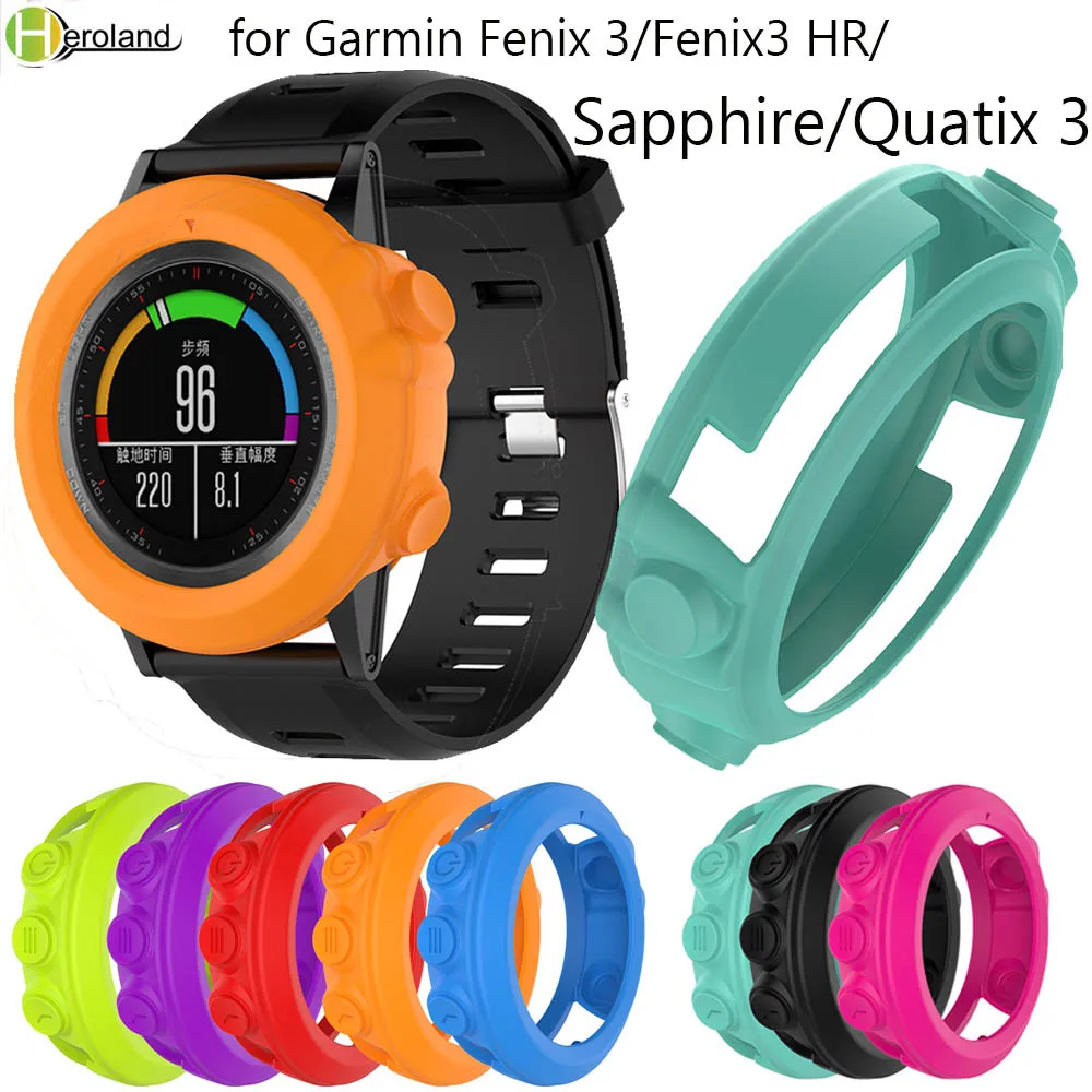 Красочные Силиконовый защитный чехол для Garmin Fenix 3/Fenix3 HR/сапфир/Quatix 3/Tactix Bravo