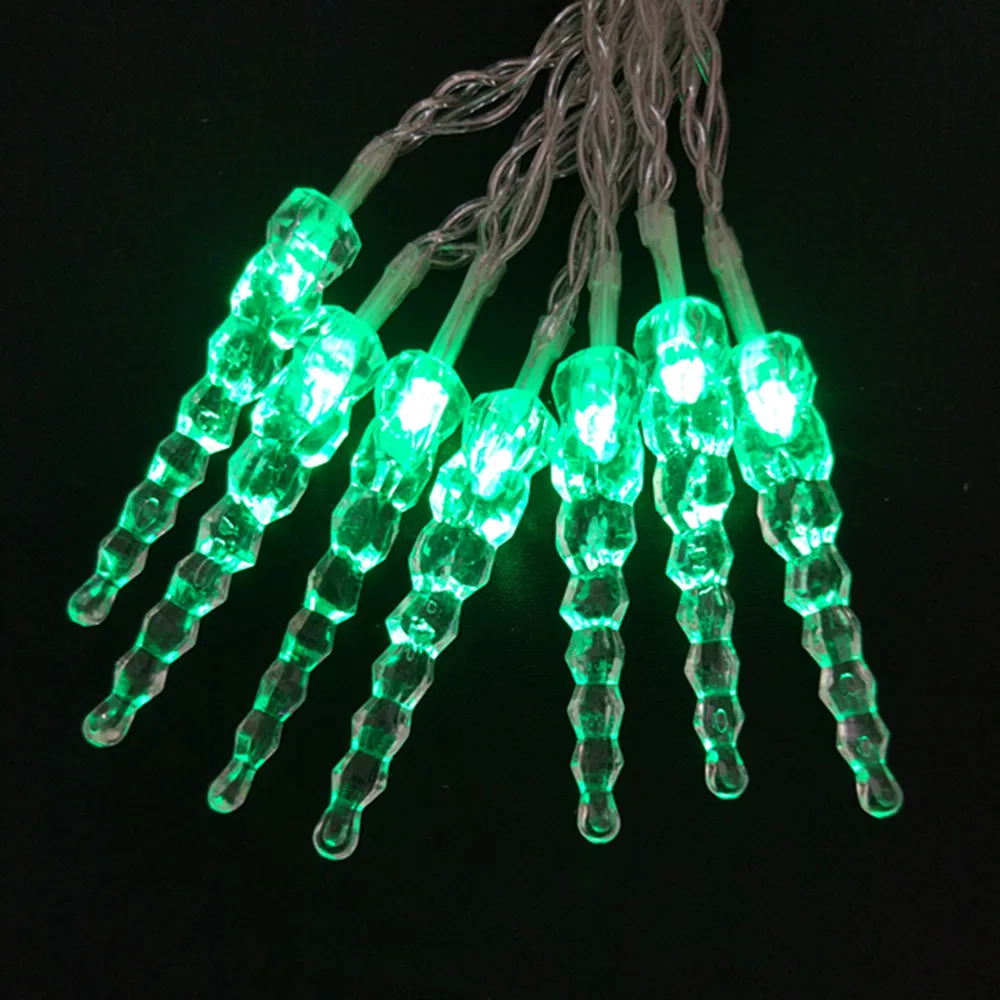green icicle lights