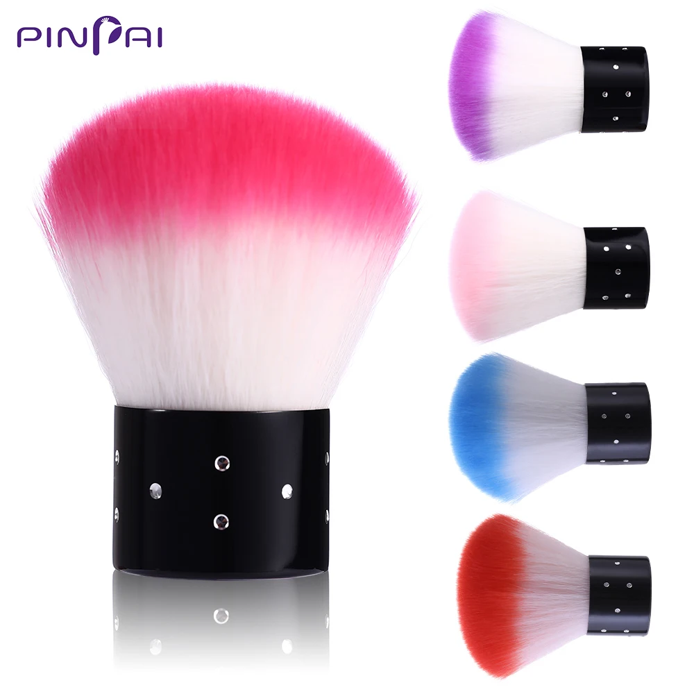 

6 Colors Soft Nail Cleaning Brush Nail Art Tools Brush For Acrylic UV Gel Powder Nail Dust Cleaner Pedicure Manicure Tool