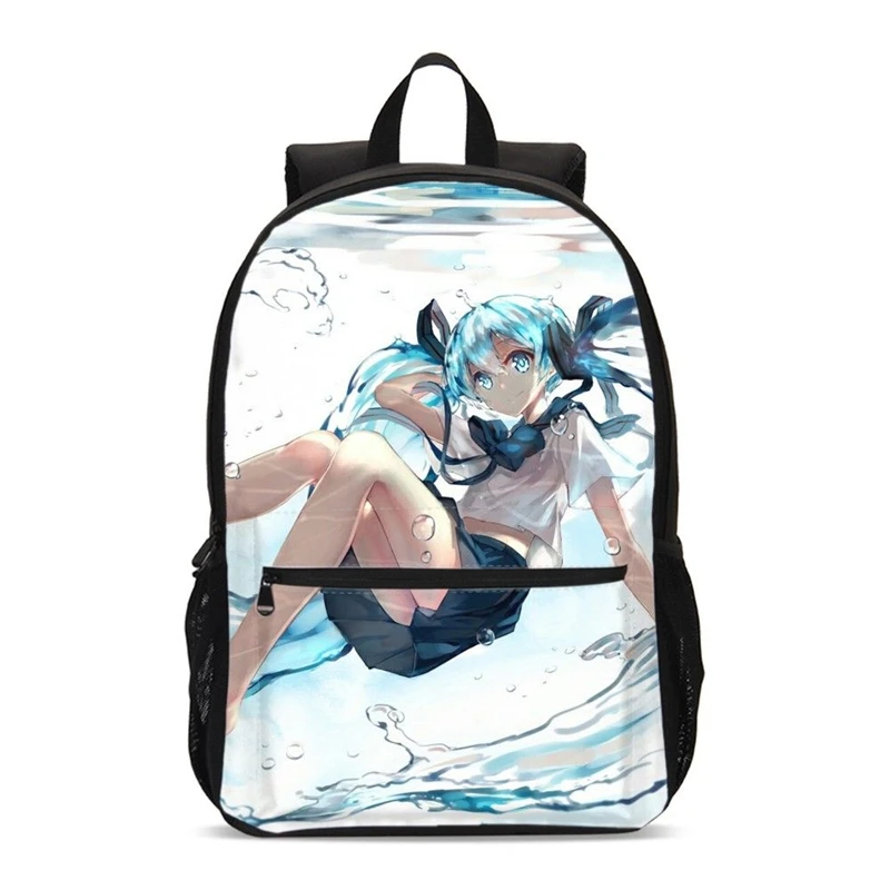 

Fashion Anime Hatsune Miku Student School Bag Designer Brand School Backpack For Boy Girl Daypack School Bag 3D Printing Mochila