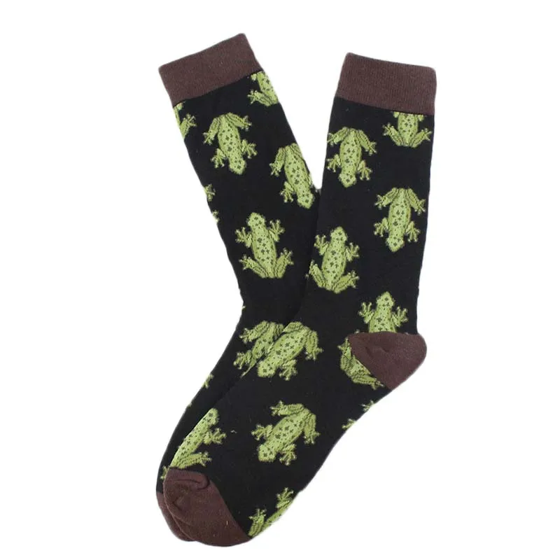 В Стиле Хип-хоп креативные забавные носки с рисунками счастье хлопок, мужские носки Skarpetki Harajuku, свадебные claetines Hombre Divertidos
