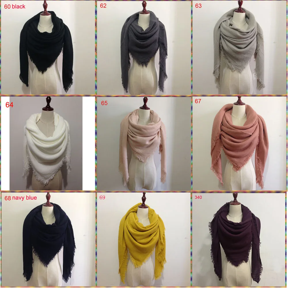 Зима осень шарф вязаный большой плед Шотландка плед палантин Дизайнерская Женская бандана акриловый шарф-шаль 140x140 см