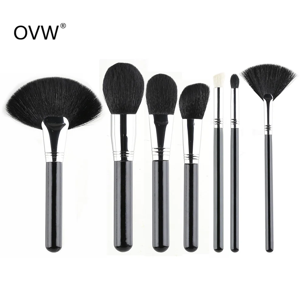 

OVW Natural Hair Makeup Brushes Set Powder Foundation Eyeshadow Brush Make Up Kits Beauty Cosmetics Tools Set