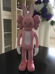 [Новый] 30 см OrigialFake черный/розовый KAWS кролик девушка горничной игрушка Оригинальный поддельные фигурку коллекционные модели подарок