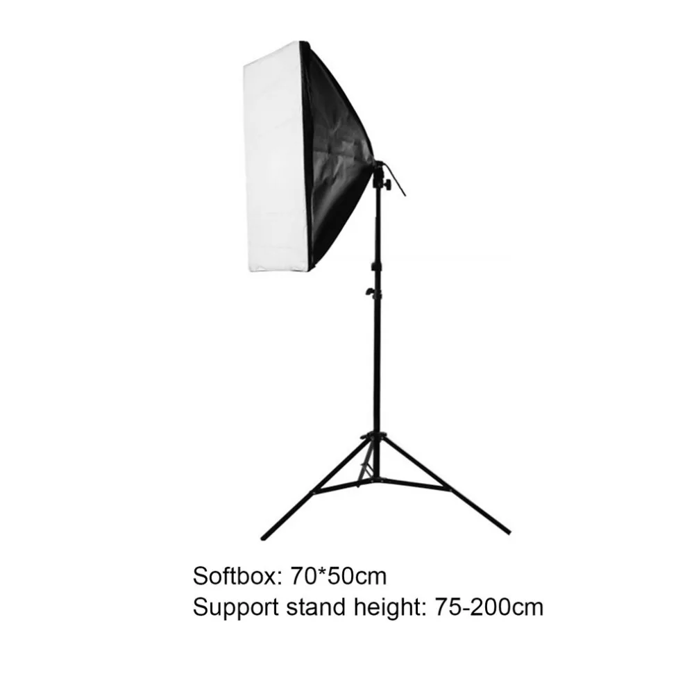 

Photography Lighting Flash Softbox 70x50cm with Single Lamp Socket + Photo Studio Soft Box Holder Kit For Photo Studio Diffuser