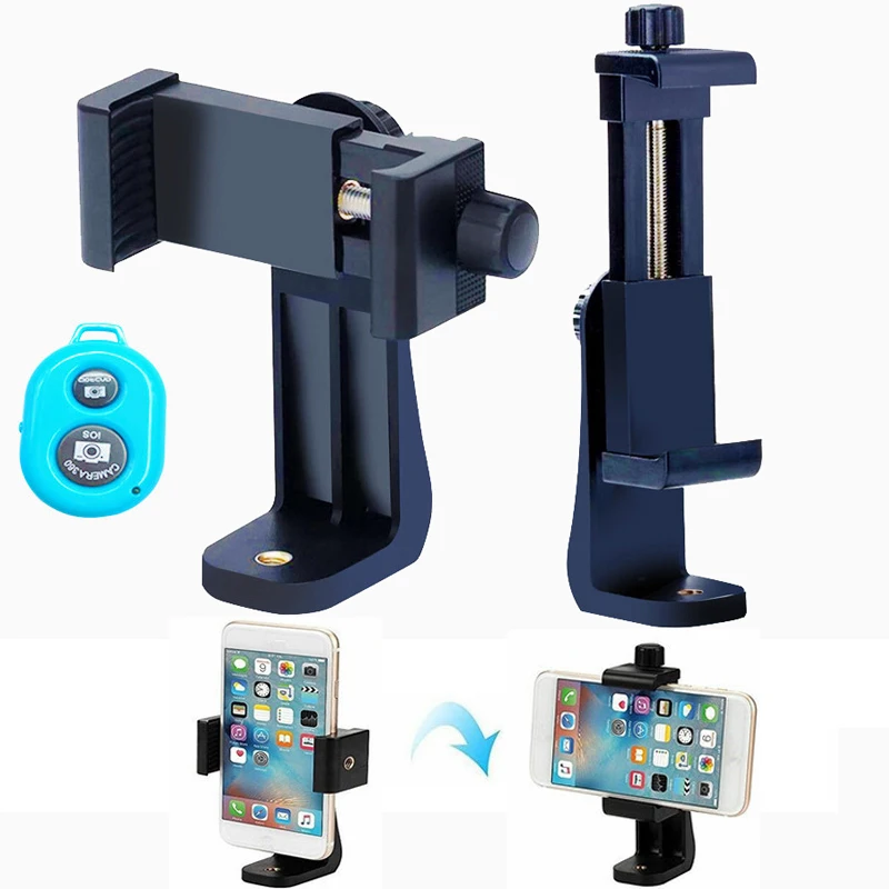 

Tripod for Phone Universal Tripod Mount Adapter Cell Phone Clipper Holder Vertical 360 Rotation Tripod Stand for IPhone