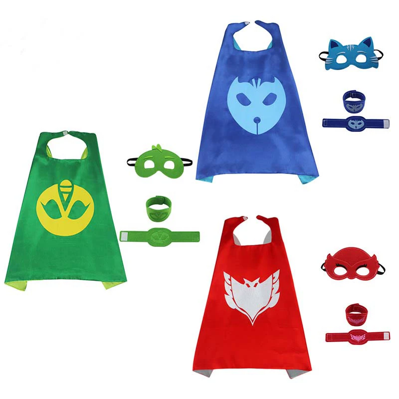 PJ Mask cloak Cape and Mask Owlette Catboy Gecko Cosplay Action Toys For Children Gift