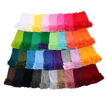 Хлопковые шорты с тремя оборками летние детские шорты с рюшами для девочек, коллекция года, 6 см От 1 до 8 лет розовая детская одежда для малышей, 5 шт./лот