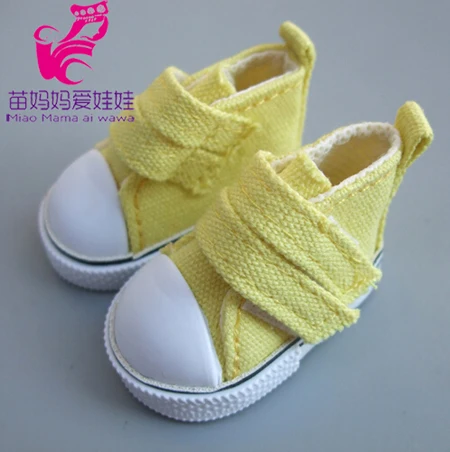 Color choosed 5cm Canvas Sneaker For 1/4 BJD Doll Mini Toy Shoes Bjd Shoes for Russian diy fabric Doll shoes 10