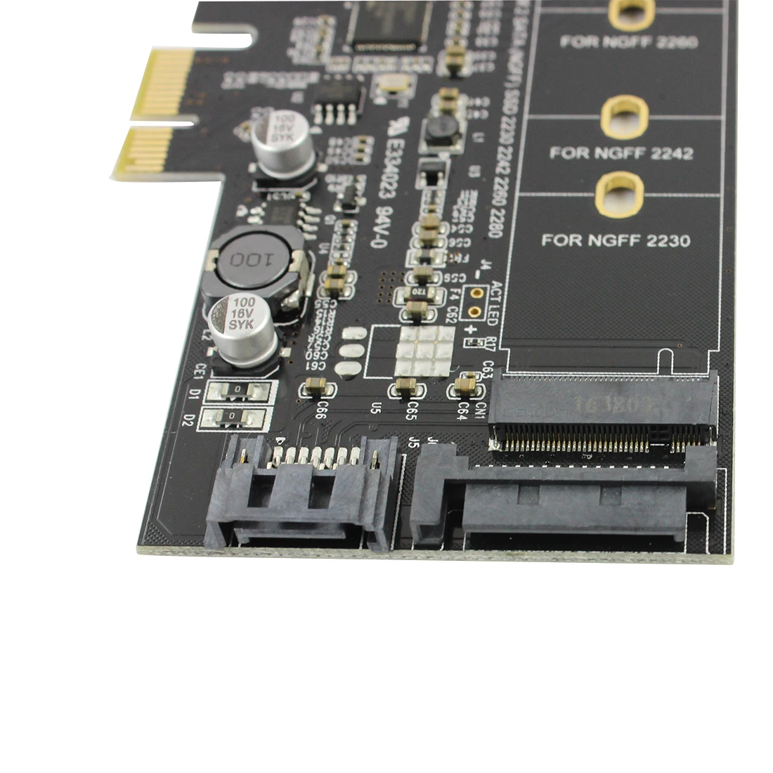 Двойной USB3.0 1 порт Type c M.2 PCIe адаптер M2 SSD SATA B Ключ к PCI e 3 0 Контроллер конвертер
