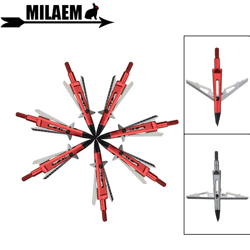 

3/6/12pcs Archery Arrowhead Fixed 2 Blade Broadheads Stainless Target Arrow Point Tips Arrow Shaft Hunting Shooting Accessories