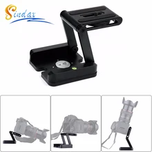Z flex tilt cabeça dslr dobrável suporte da câmera de liga alumínio suporte de liberação rápida tripé placa & nível para canon