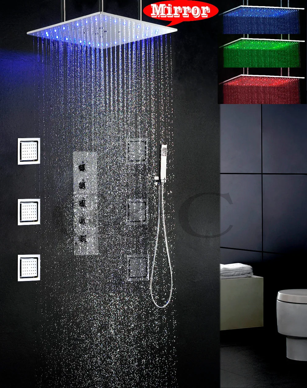 US $5.5 5% OFFSwash And Rain Bathroom Set 5 Inch 5 Colors LED Temperature Sensitive Shower Head And 5 Pcs Big Massage Body Spray Jetsbody spray US $5.5 5% OFFSwash And Rain Bathroom Set 5 Inch 5 Colors LED Temperature Sensitive Shower Head And 5 Pcs Big Massage Body Spray Jetsbody spray