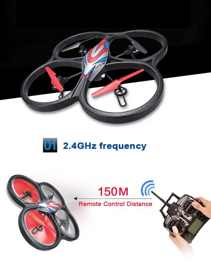 WLtoys V666N 5,8G FPV 6-осевой гироскоп НЛО барометр высокого Квадрокоптер с дистанционным управлением с 2MP Камера монитор RTF